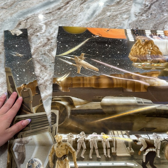 VINTAGE 1977 Star Wars WALL PAPER 4 Panels ~ 53 Square FT - Picture 16 of 16